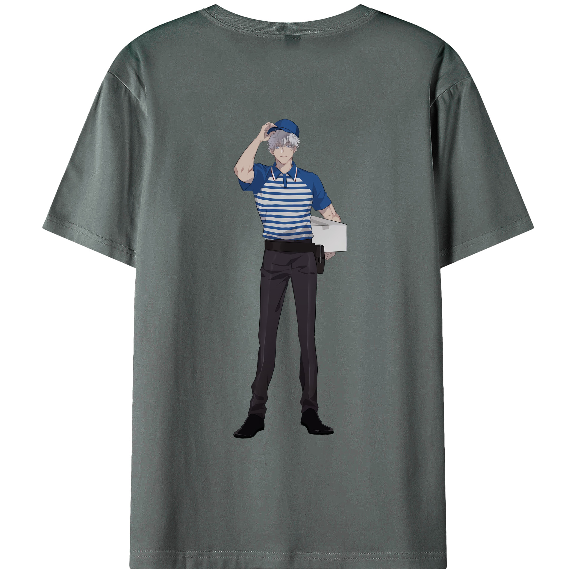 （画像用） 呪術廻戦 Jujutsu Kaisen 綿100％ メンズ半袖Tシャツ（バックプリント） 通気性